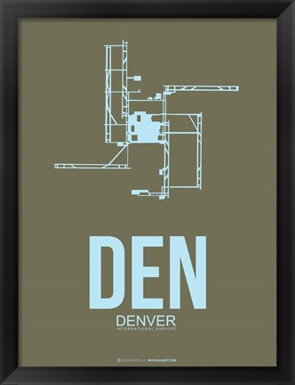 Framed DEN Denver  3 Print