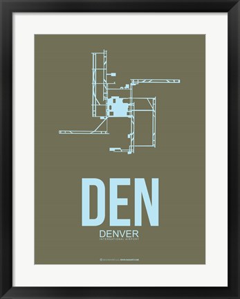 Framed DEN Denver  3 Print