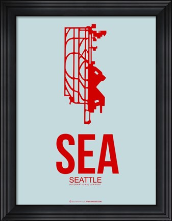 Framed SEA Seattle 1 Print