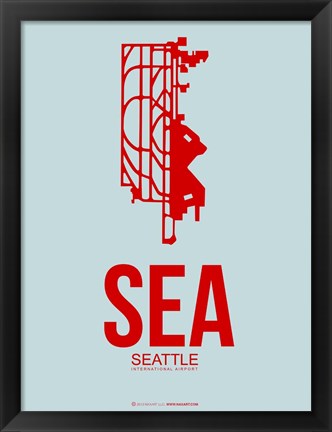 Framed SEA Seattle 1 Print