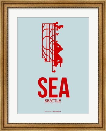 Framed SEA Seattle 1 Print