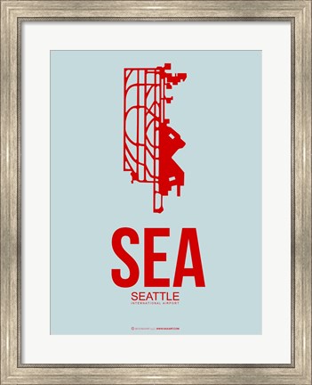 Framed SEA Seattle 1 Print