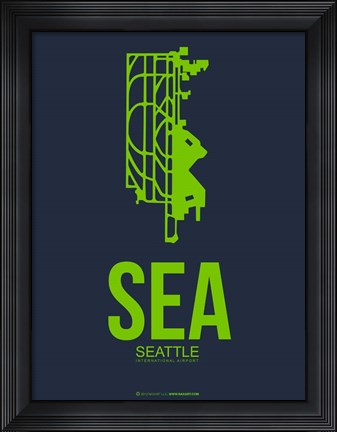 Framed SEA Seattle 2 Print