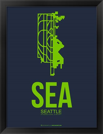 Framed SEA Seattle 2 Print