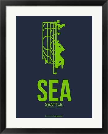 Framed SEA Seattle 2 Print