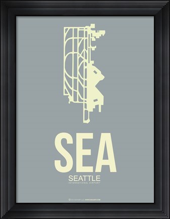 Framed SEA Seattle 3 Print