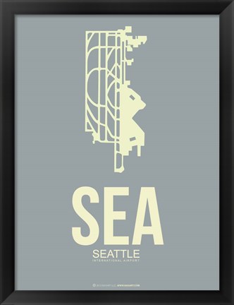 Framed SEA Seattle 3 Print