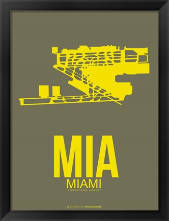 Framed MIA Miami 1 Print