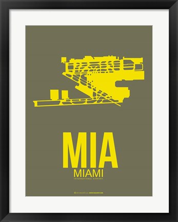 Framed MIA Miami 1 Print