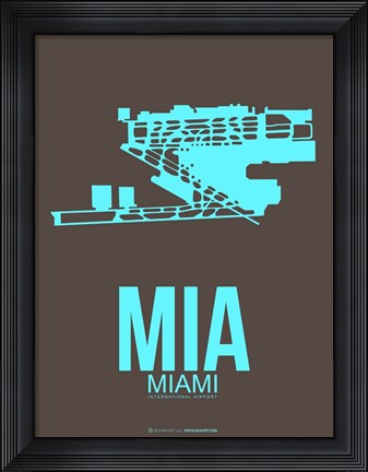Framed MIA Miami 2 Print