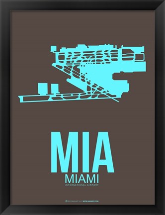 Framed MIA Miami 2 Print