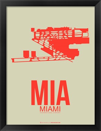 Framed MIA Miami 3 Print