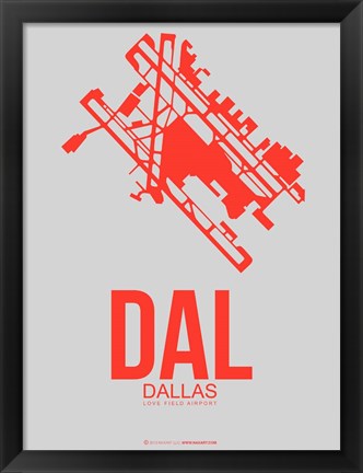 Framed DAL Dallas 1 Print