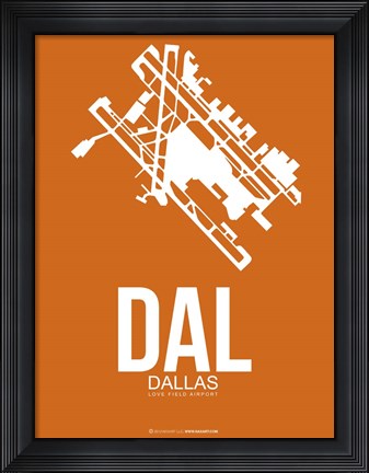 Framed DAL Dallas 2 Print