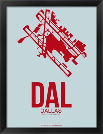 Framed DAL Dallas 3 Print