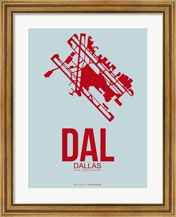 Framed DAL Dallas 3 Print