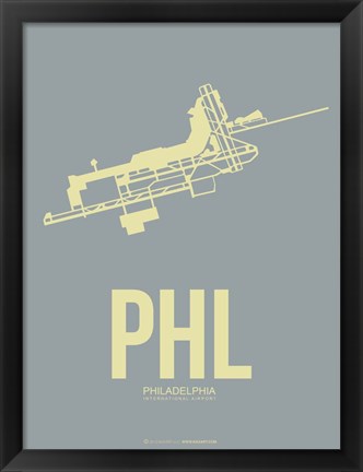 Framed PHL Philadelphia 1 Print