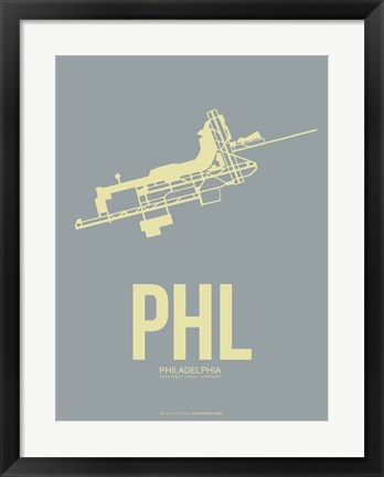 Framed PHL Philadelphia 1 Print