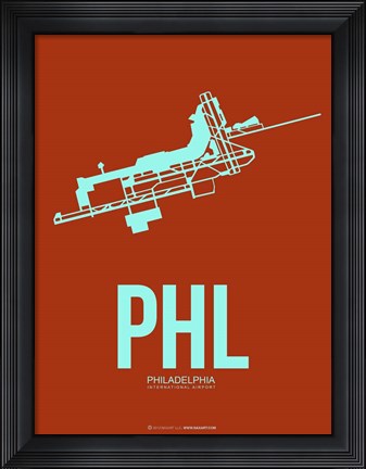 Framed PHL Philadelphia 2 Print