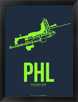 Framed PHL Philadelphia 3 Print