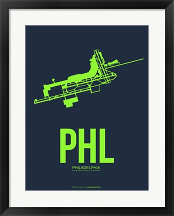 Framed PHL Philadelphia 3 Print