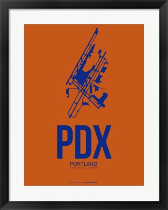 Framed PDX Portland 1 Print