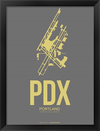 Framed PDX Portland 2 Print