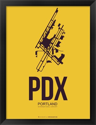 Framed PDX Portland 3 Print