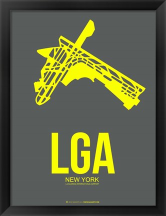 Framed LGA New York 1 Print