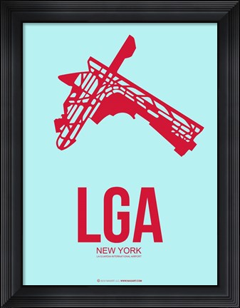 Framed LGA New York 2 Print