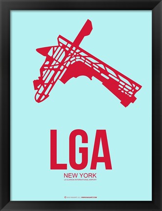 Framed LGA New York 2 Print