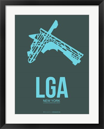 Framed LGA New York 3 Print