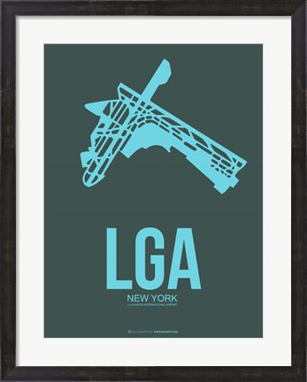 Framed LGA New York 3 Print