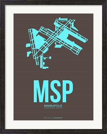 Framed MSP Minneapolis 1 Print
