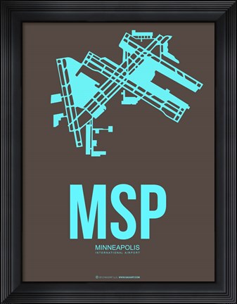 Framed MSP Minneapolis 1 Print