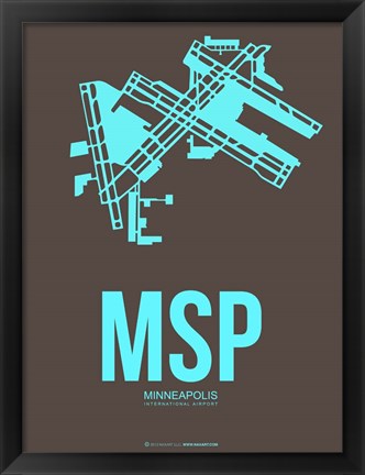 Framed MSP Minneapolis 1 Print