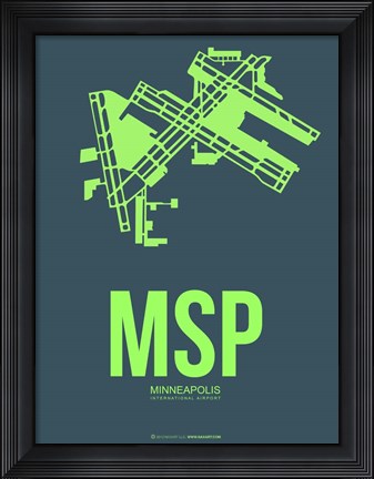 Framed MSP Minneapolis 2 Print