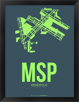 Framed MSP Minneapolis 2 Print