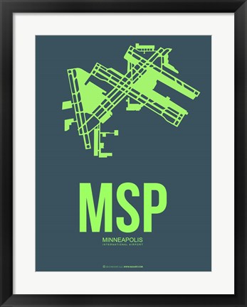 Framed MSP Minneapolis 2 Print