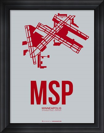 Framed MSP Minneapolis 3 Print
