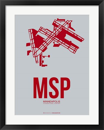 Framed MSP Minneapolis 3 Print