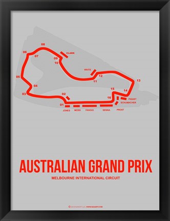 Framed Australian Grand Prix 1 Print