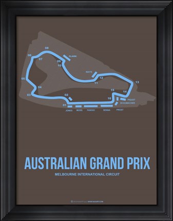 Framed Australian Grand Prix 2 Print