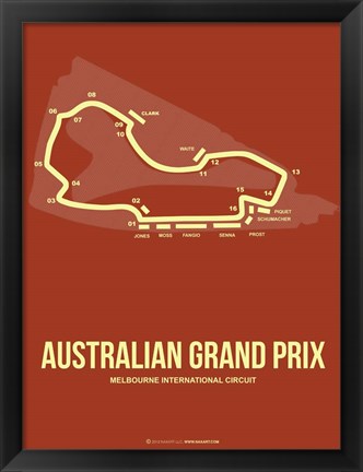 Framed Australian Grand Prix 3 Print