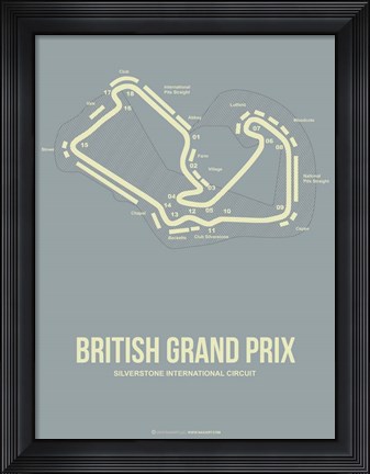 Framed British Grand Prix 1 Print