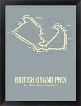 Framed British Grand Prix 1 Print