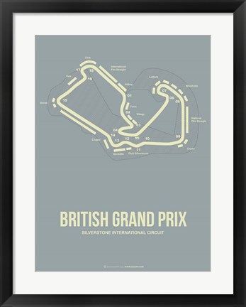 Framed British Grand Prix 1 Print