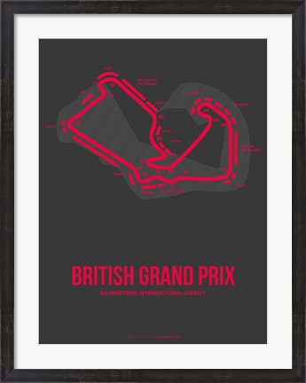 Framed British Grand Prix 2 Print