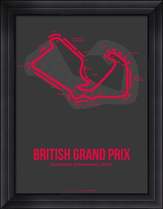 Framed British Grand Prix 2 Print