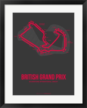 Framed British Grand Prix 2 Print